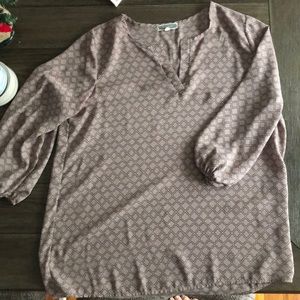 Beige printed blouse